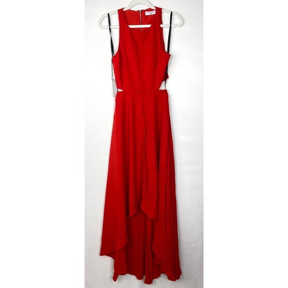 NWT Ali & Jay Bohemian Rhapsody Sleeveless Maxi Dress Gown Red XS - Picture 2 of 9